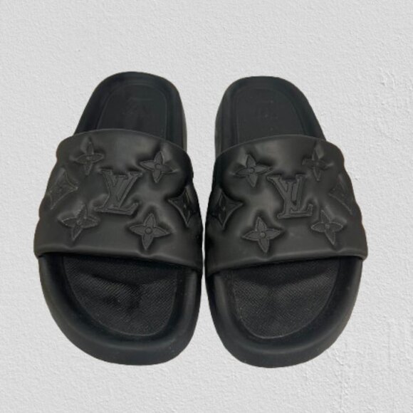 Authentic Louis Vuitton Monogram Waterfront Mule Shoes Size 9 - Picture 2 of 4